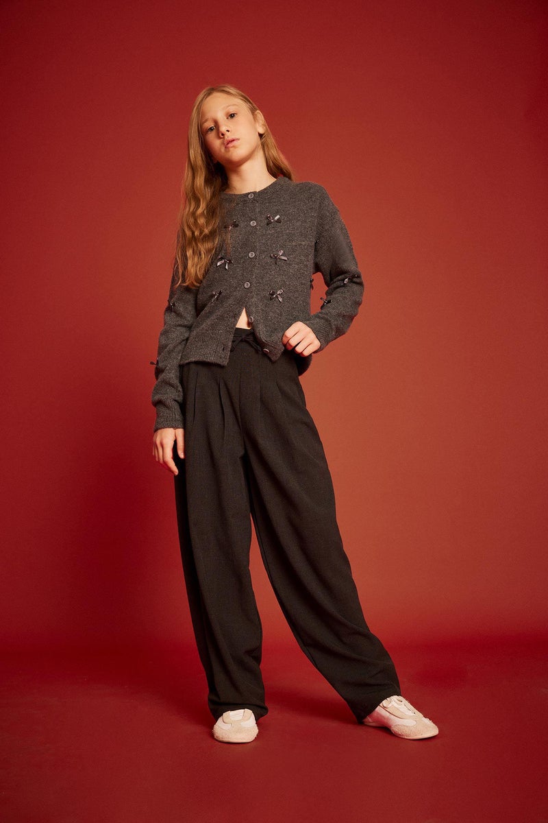 DeFacto Grey Girl Baggy Fit Trousers Casual - Image 1